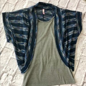 Blue & Gray Shrug